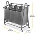 Whitmor Arch Triple Bag Laundry Sorters, Gray
