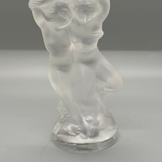 Vintage Lalique France Crystal LE FAUNE Pan & Diana Nude Lovers Figurine 5 1/2