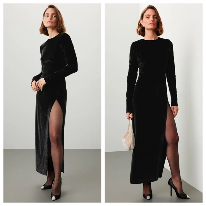 NONchalant Maxwell Dress in Black Velvet - Size XS - EUC