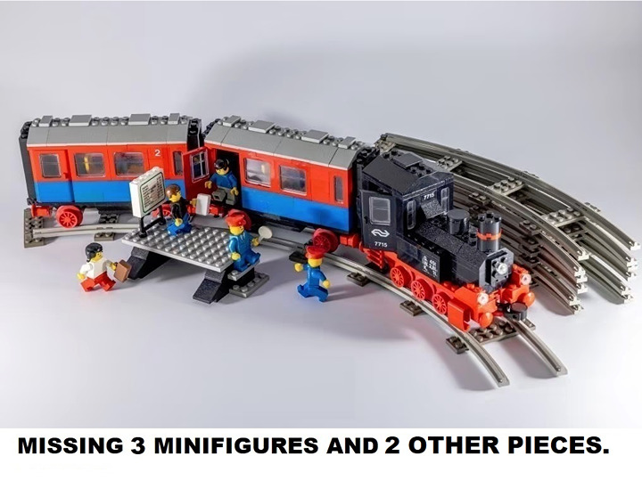 LEGO Set 7715 Push-Along Passenger Steam Train + Instructions Wild West BB