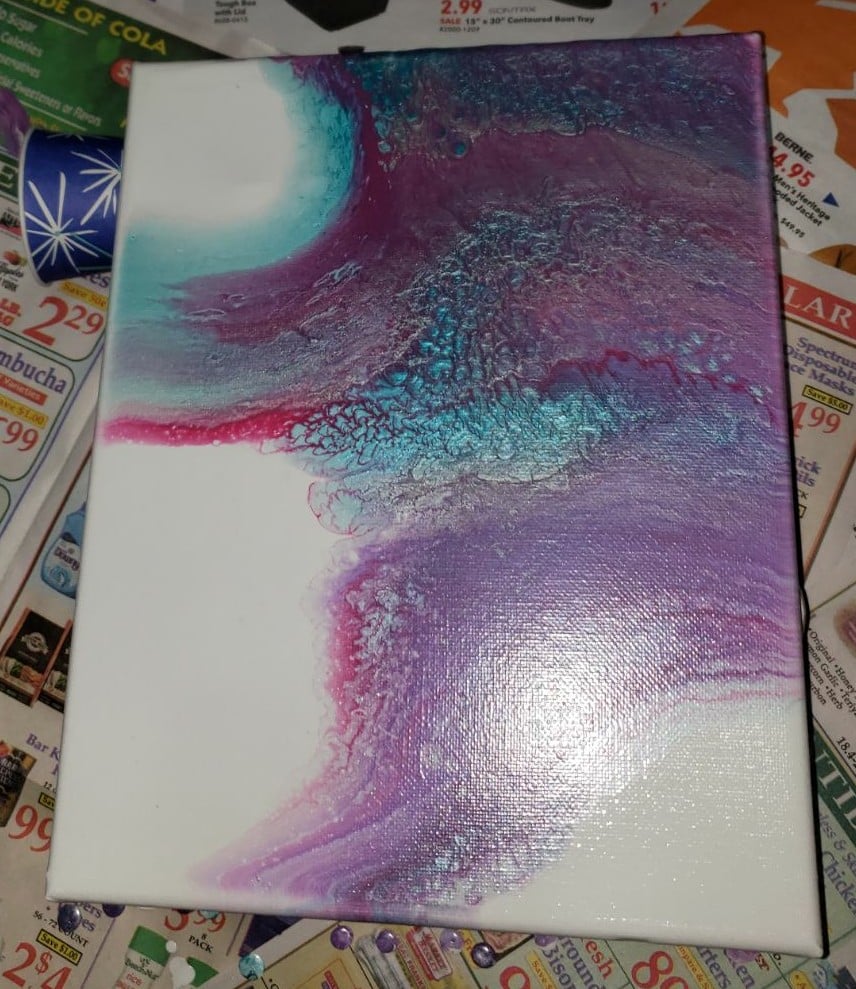 Pastel swirl acrylic pour