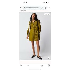 NEW Free People Cherry Mini Dress Size Large *Sold Out* Green Moss 128