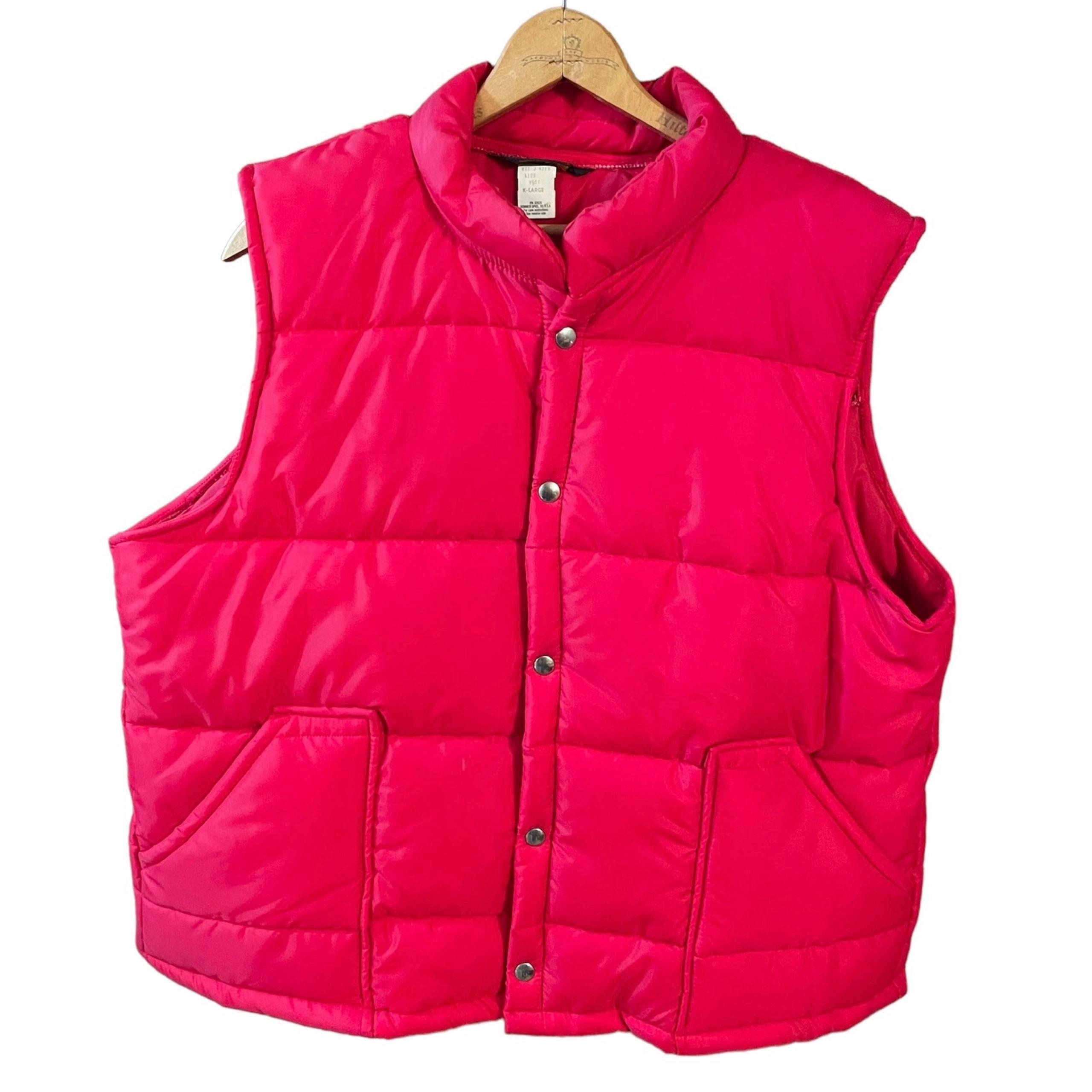 Vintage Swingster Vest Mens XL Red Puffer Sleeveless Outdoor Bonner Springs USA