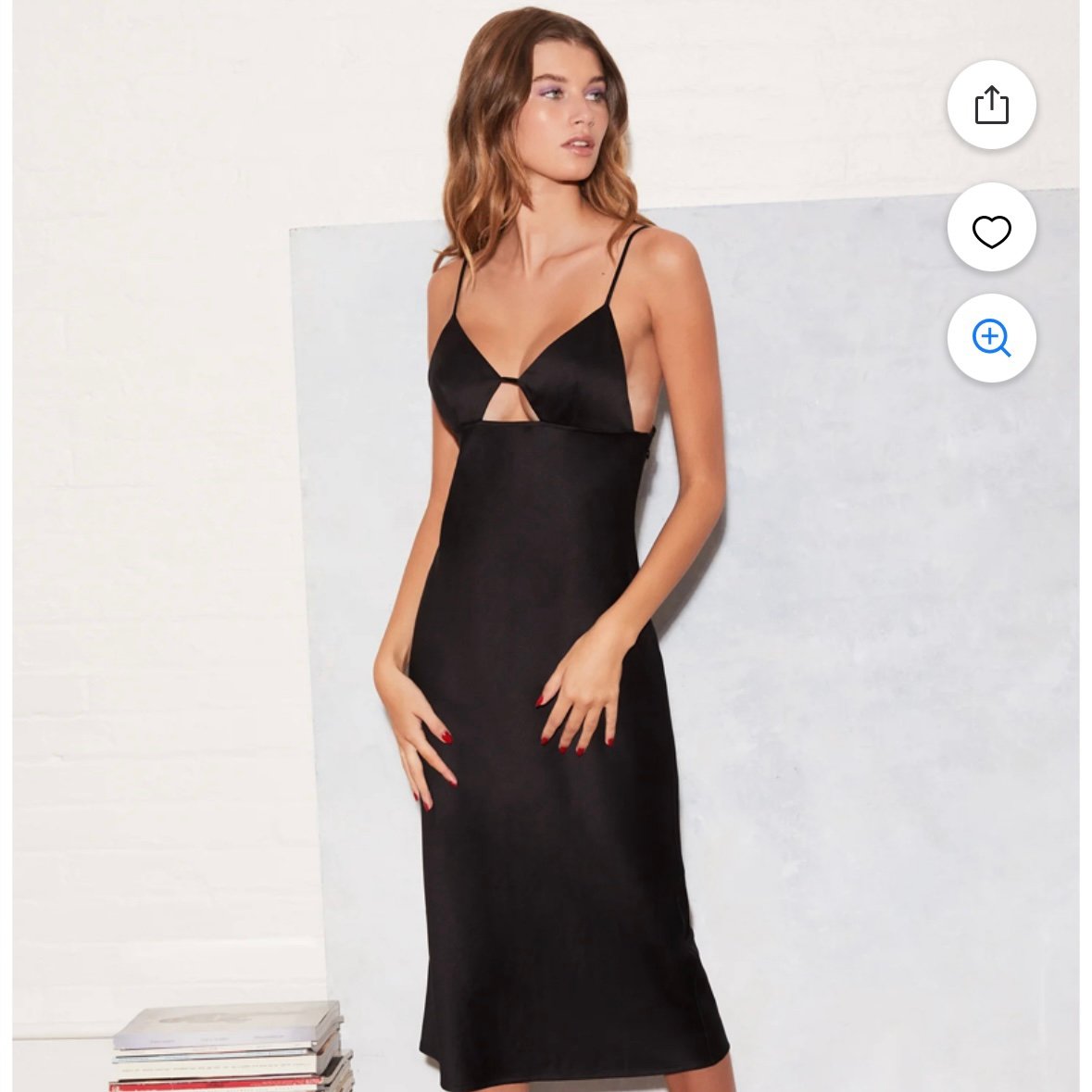 Fleur du Mal NEW black keyhole slip dress size XS