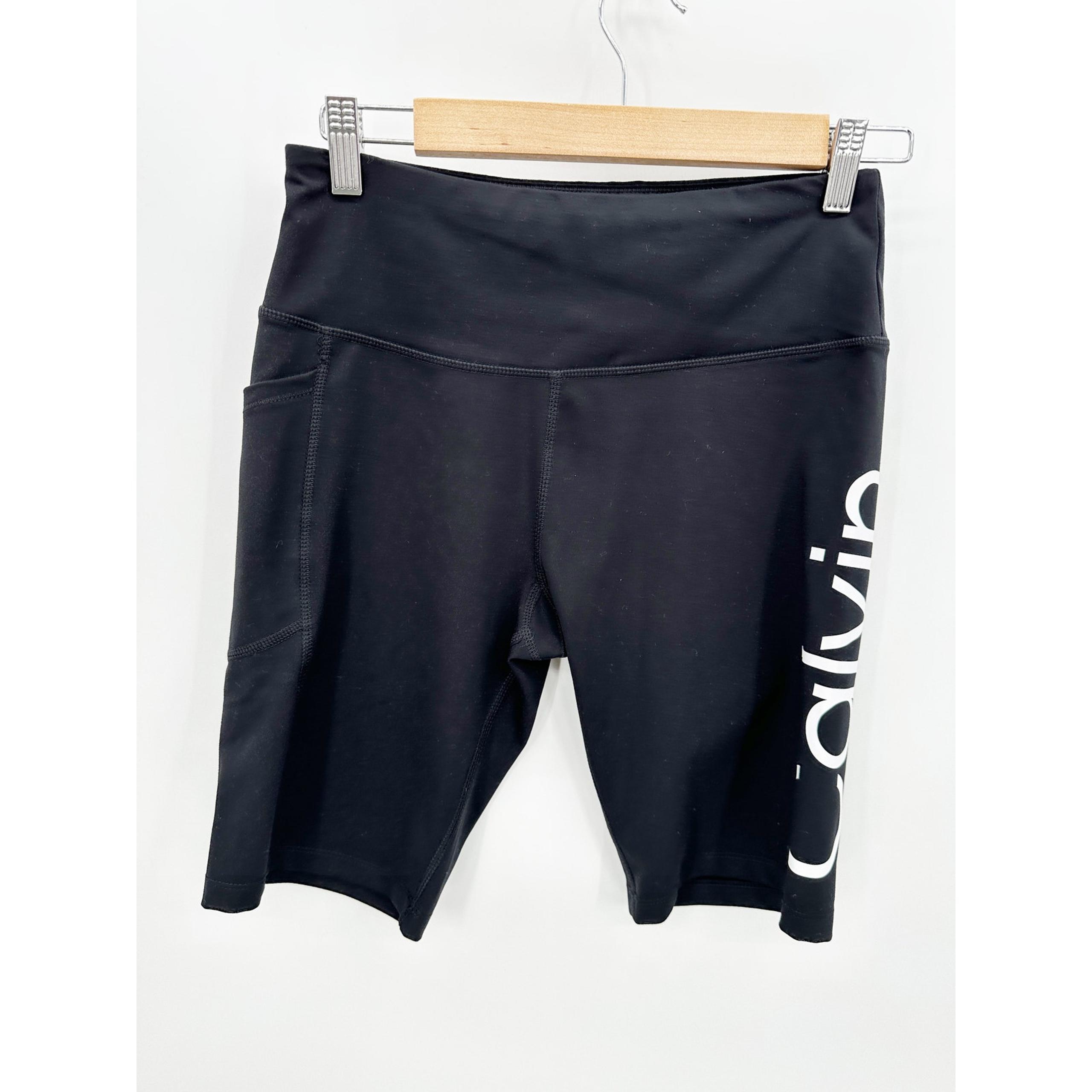 Calvin Klein Black Biker Performance Pull On Shorts Women's Size Medium
