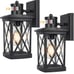 2-Pack Motion Sensor Outdoor Wall Lights, Dusk to Dawn