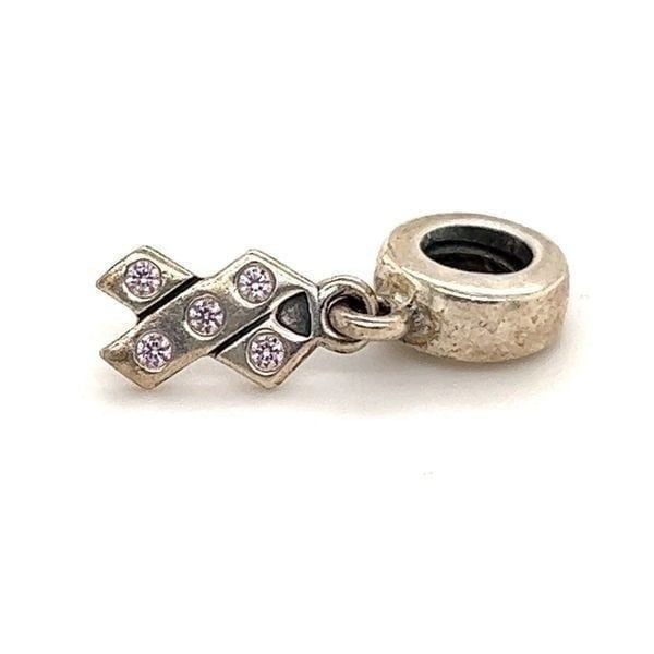 Pandora Breast Cancer Pink Cz Dangle Charm