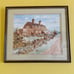 Pressed Flowers Watercolor Painting SIGNED Matted & Framed