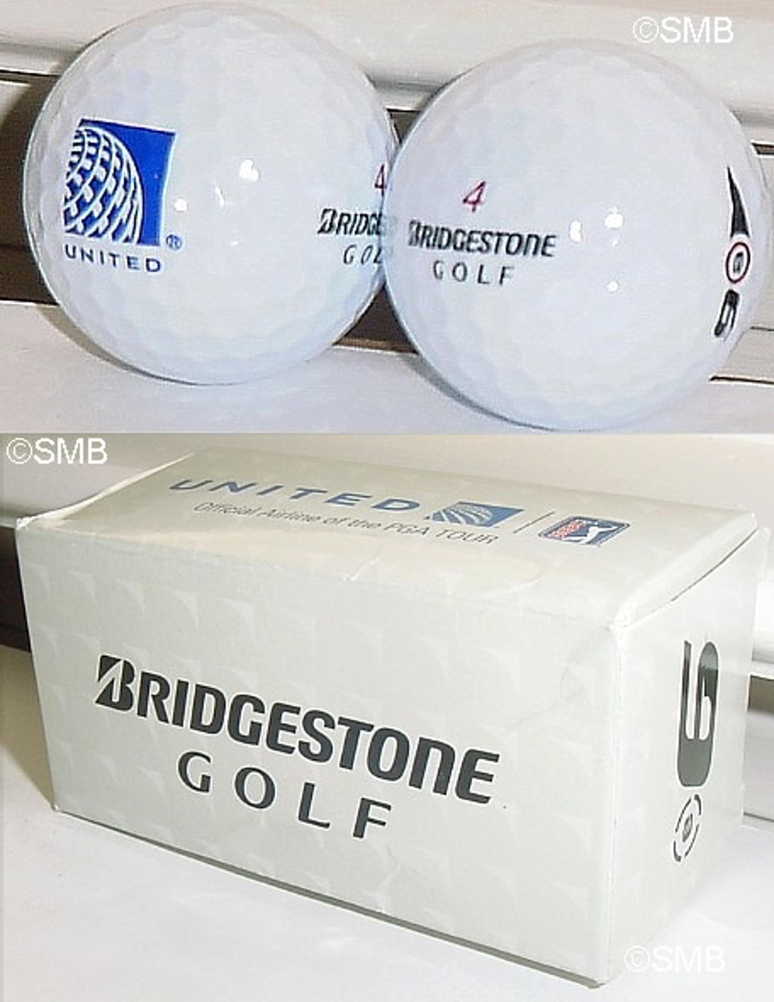 Bridgestone Golf & United Airlines PGA Tour e6 NEW White 2 Golf Ball Box