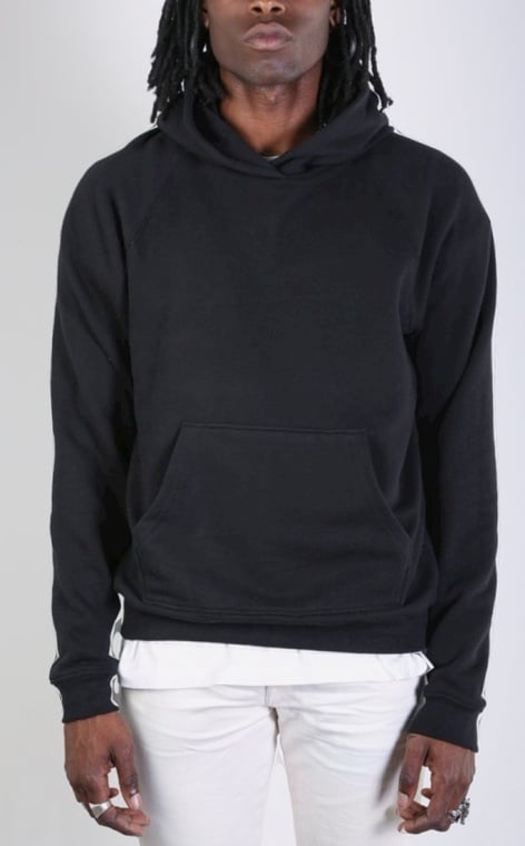 John Elliott Raglan Hoodie in Black