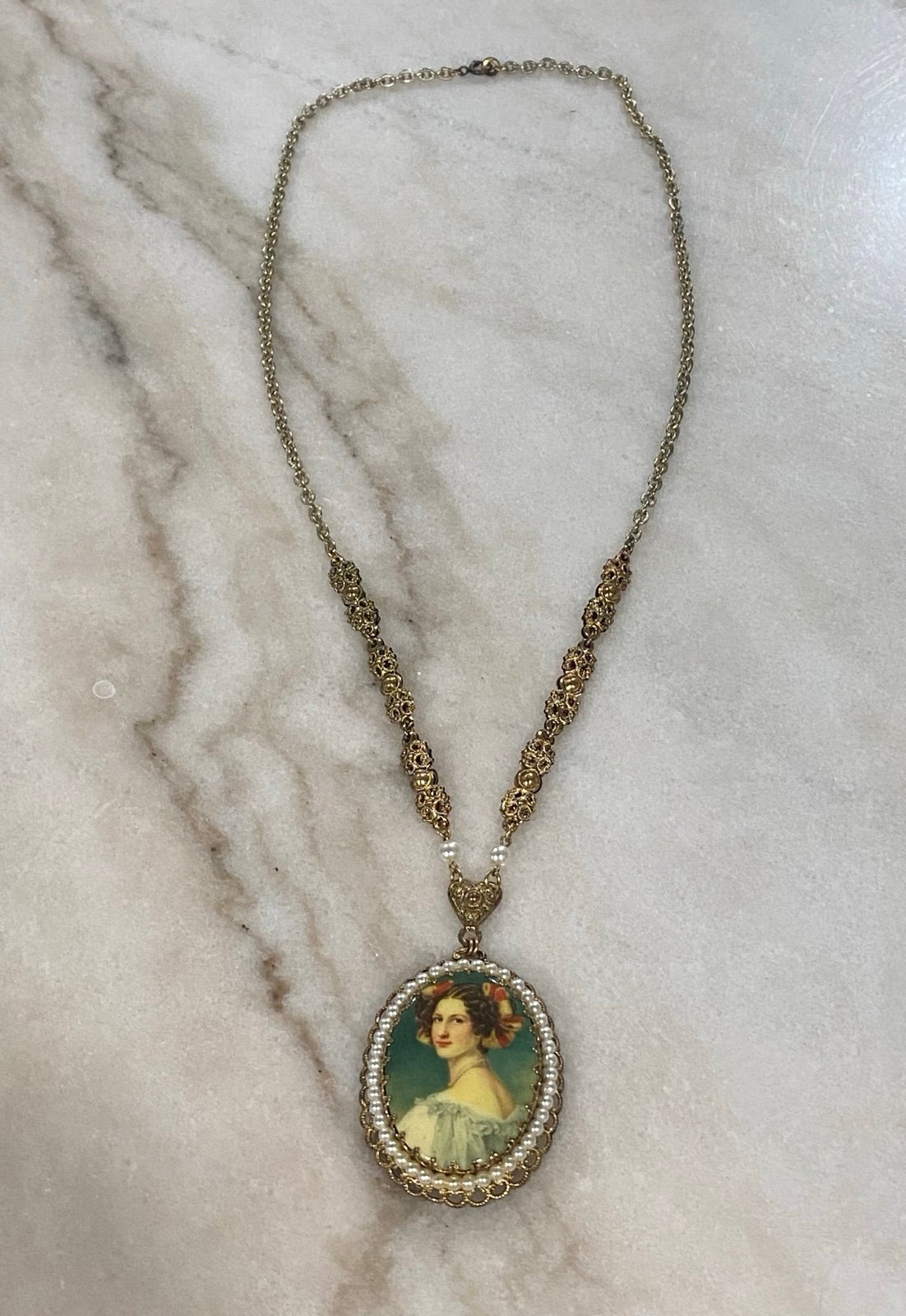 Vintage W. Germany Limoge Necklace
