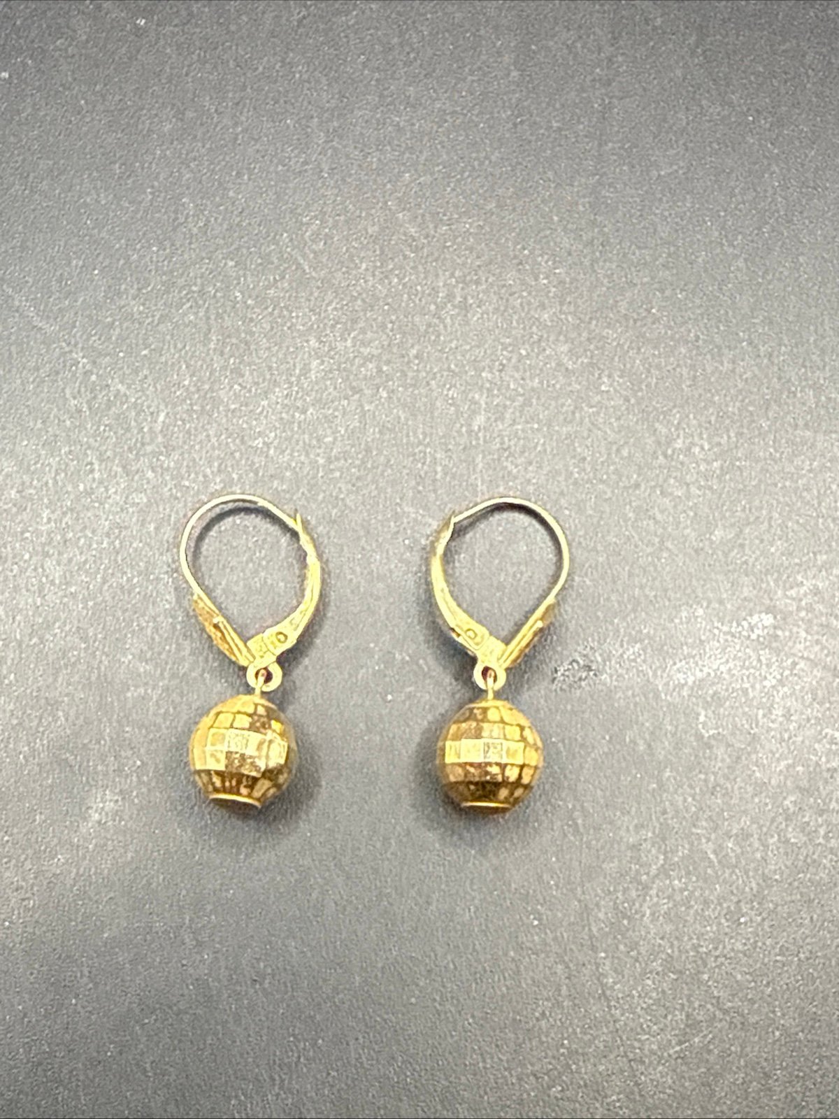 Earrings 14k Disco Ball Leaver Backs 020622@