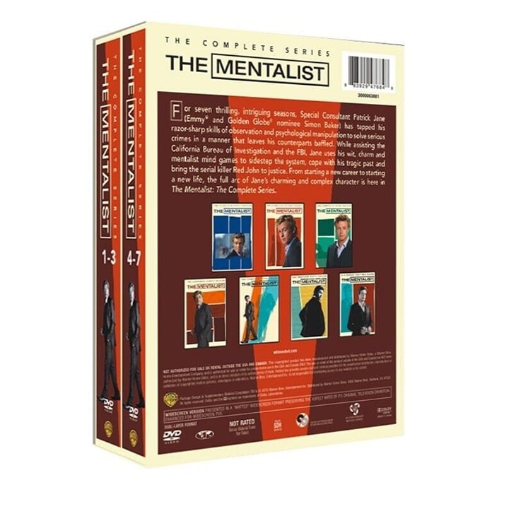 The Mentalist : The Complete Series Season 1-7 (DVD 34-Discs