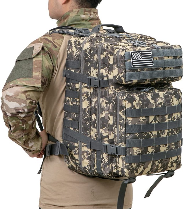 45L Military Tactical Backpacks Molle Army Assault Pack 3 Day Bug Out Bag
