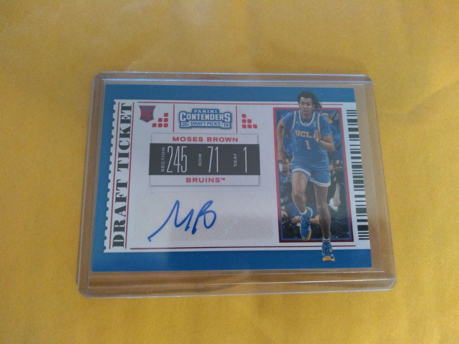 2019 Panini contenders Red Foil rookie moses brown Autograph card