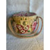 Vintage 1950s 60s Woven Straw Basket Box Purse Handbag Raffia Strawberry