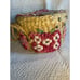 Vintage 1950s 60s Woven Straw Basket Box Purse Handbag Raffia Strawberry