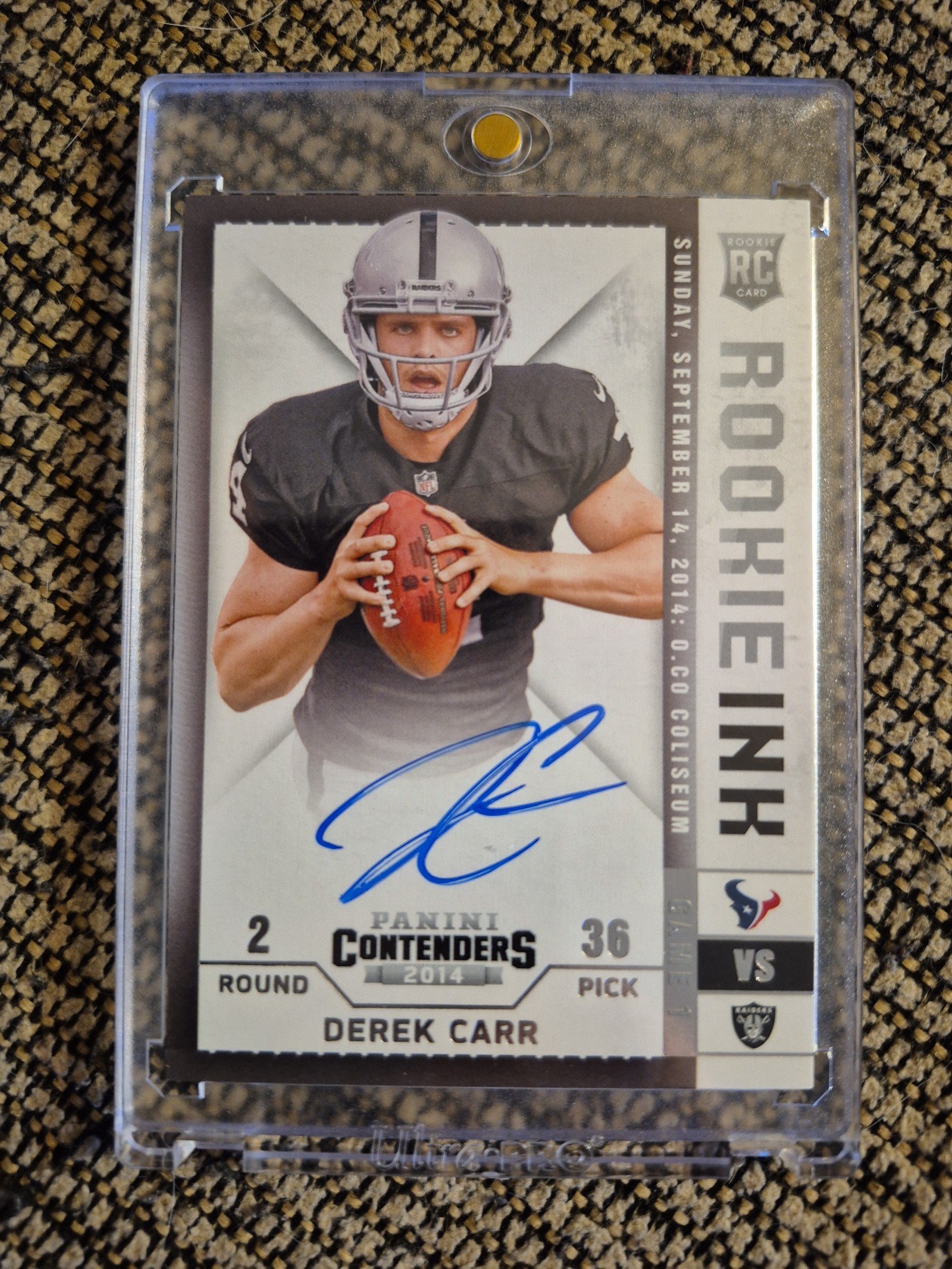 2014 Contenders Auto Derek Carr RC