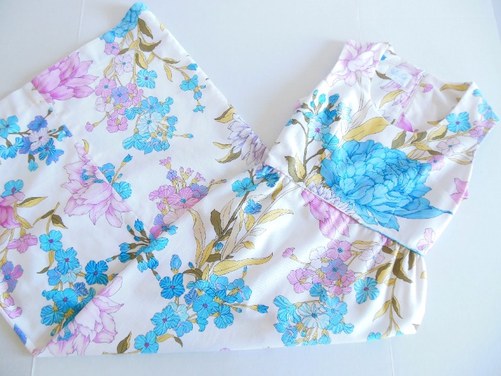 Park East by Swirl Vintage Maxi Dress ~ size S 1970's Floral Sleeveless