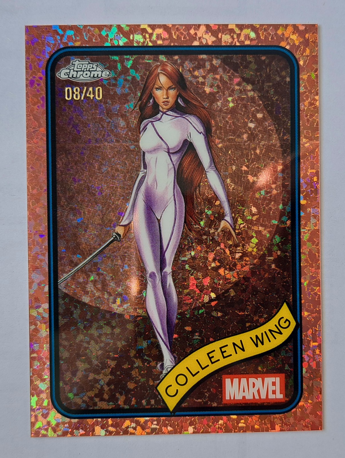 2025 Topps Chrome Marvel *COLLEEN WING* Rose Gold Mini Diamond Refractor /40 #47