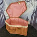 BOO BASKET COFFIN - Adorable Handmade One of a Kind Wicker Picnic Basket Gift