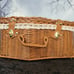 BOO BASKET COFFIN - Adorable Handmade One of a Kind Wicker Picnic Basket Gift