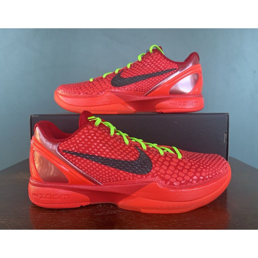 Nike Kobe 6 Protro Reverse Grinch Basketball Shoes Men's Size 10.5 FV4921-600
