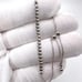 .925 Sterling Silver Rhodium Plated Beaded Lariat Bracelet