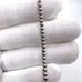.925 Sterling Silver Rhodium Plated Beaded Lariat Bracelet