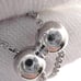 .925 Sterling Silver Rhodium Plated Beaded Lariat Bracelet