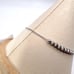 .925 Sterling Silver Rhodium Plated Beaded Lariat Bracelet