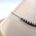 .925 Sterling Silver Rhodium Plated Beaded Lariat Bracelet