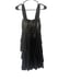 DEB Y2k 2000s Small Black Lace Fairy Grunge Goth Chiffon Whimsygoth Mini Dress