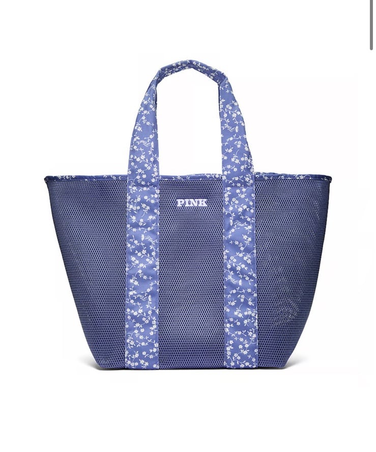 NWT PINK Floral mesh tote VS