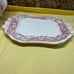 SOUP TUREEN Vtg Red Transferware Gravy Boat, Lid, Underplate Castle Japan
