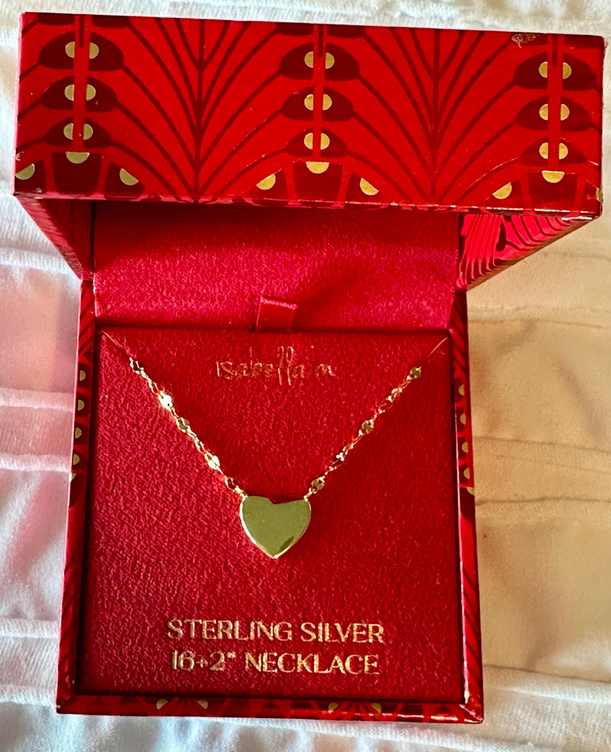 Isabella m Heart shaped 16”+2” necklace. New in box.