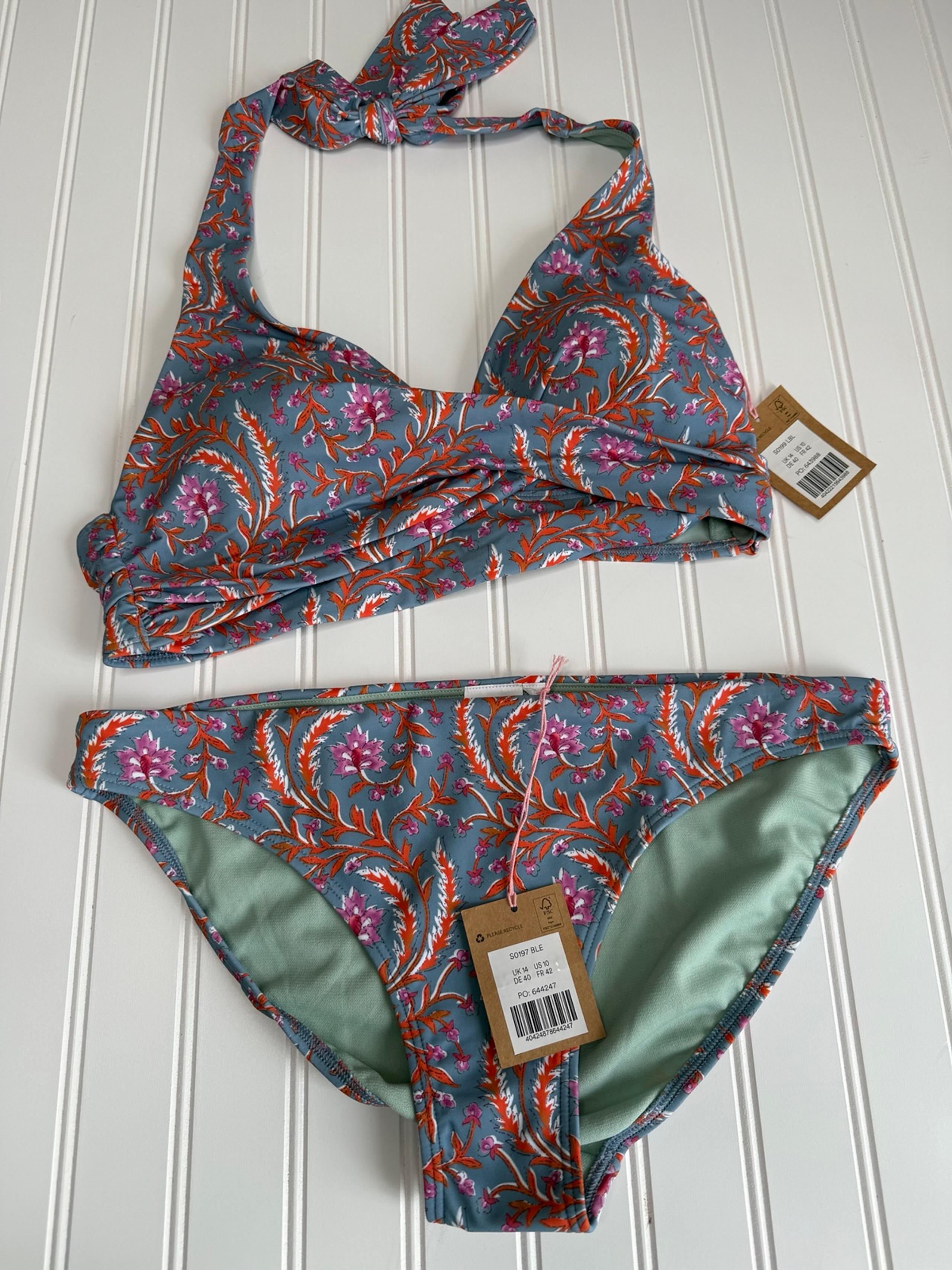 Boden Levanzo Halter Bikini Top US 10 Swim Women Classic Bottom NEW 711