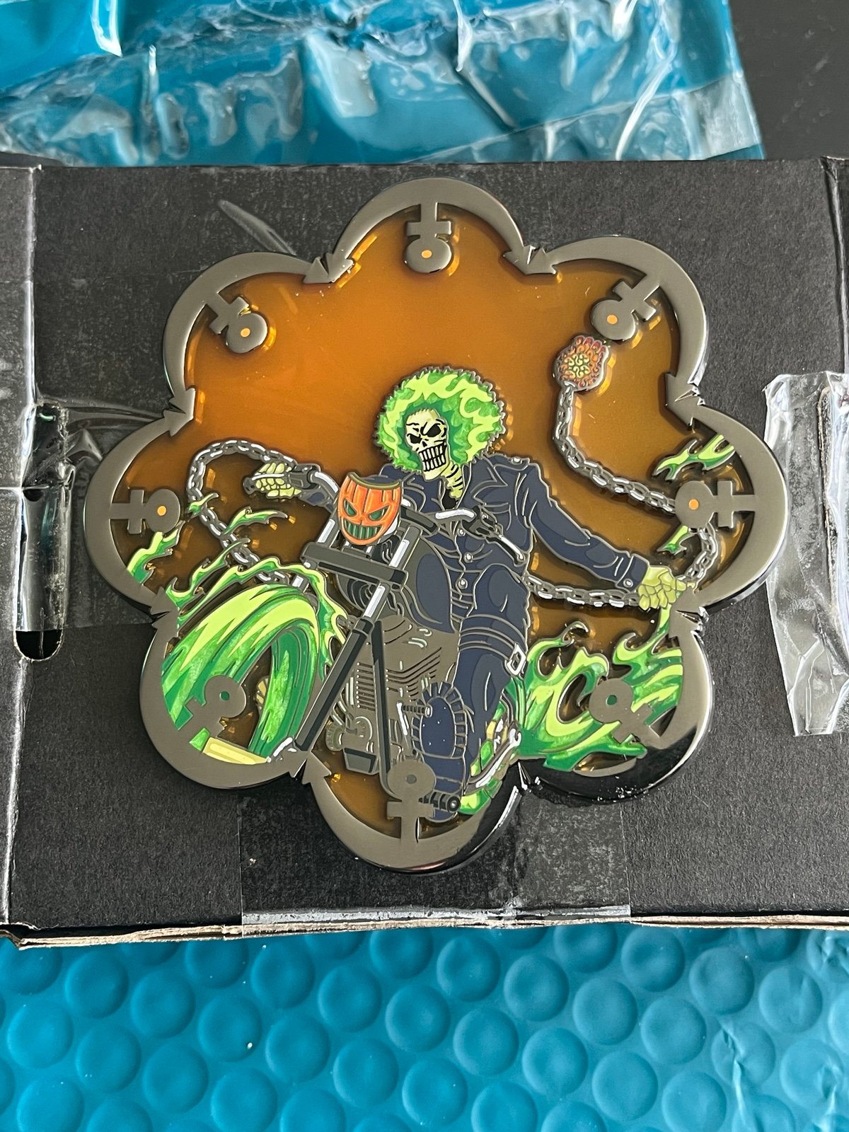 One Piece Brook as Ghostrider enamel pin