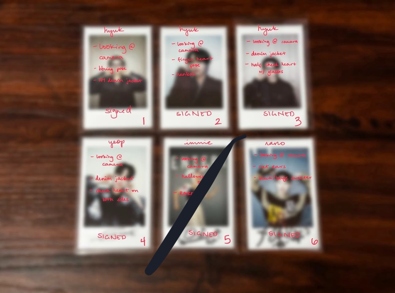 E’LAST Signed Polaroids