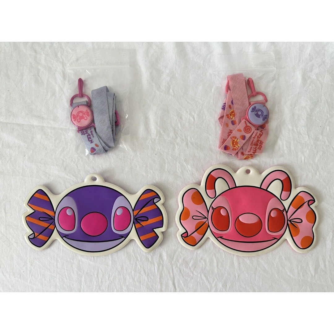 Rare Vintage 2 Tokyo Disney Pass/Card Case Stitch Angel Halloween 2007