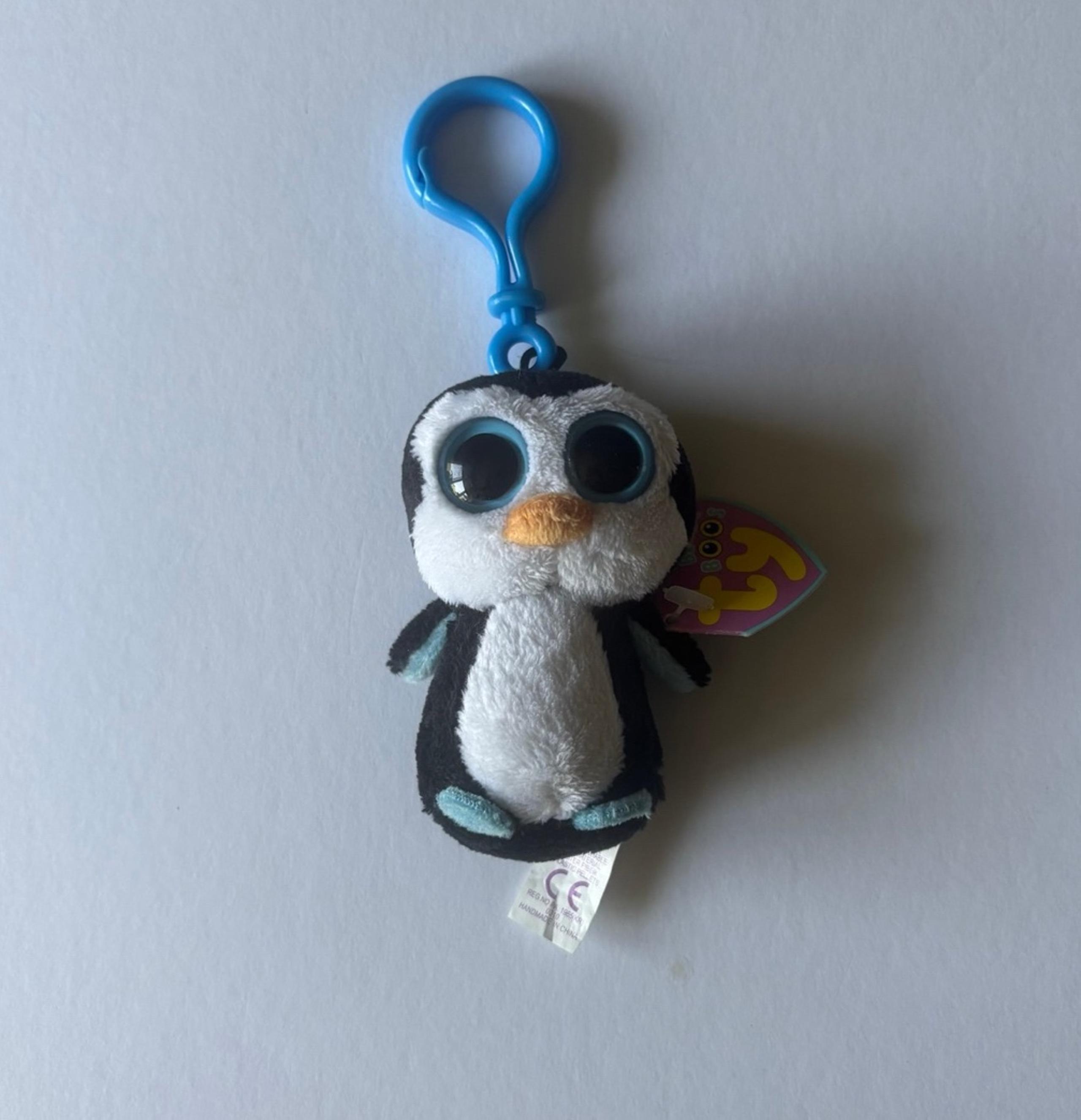 Ty Beanie Boos Key Clip Waddles the Penguin 3"