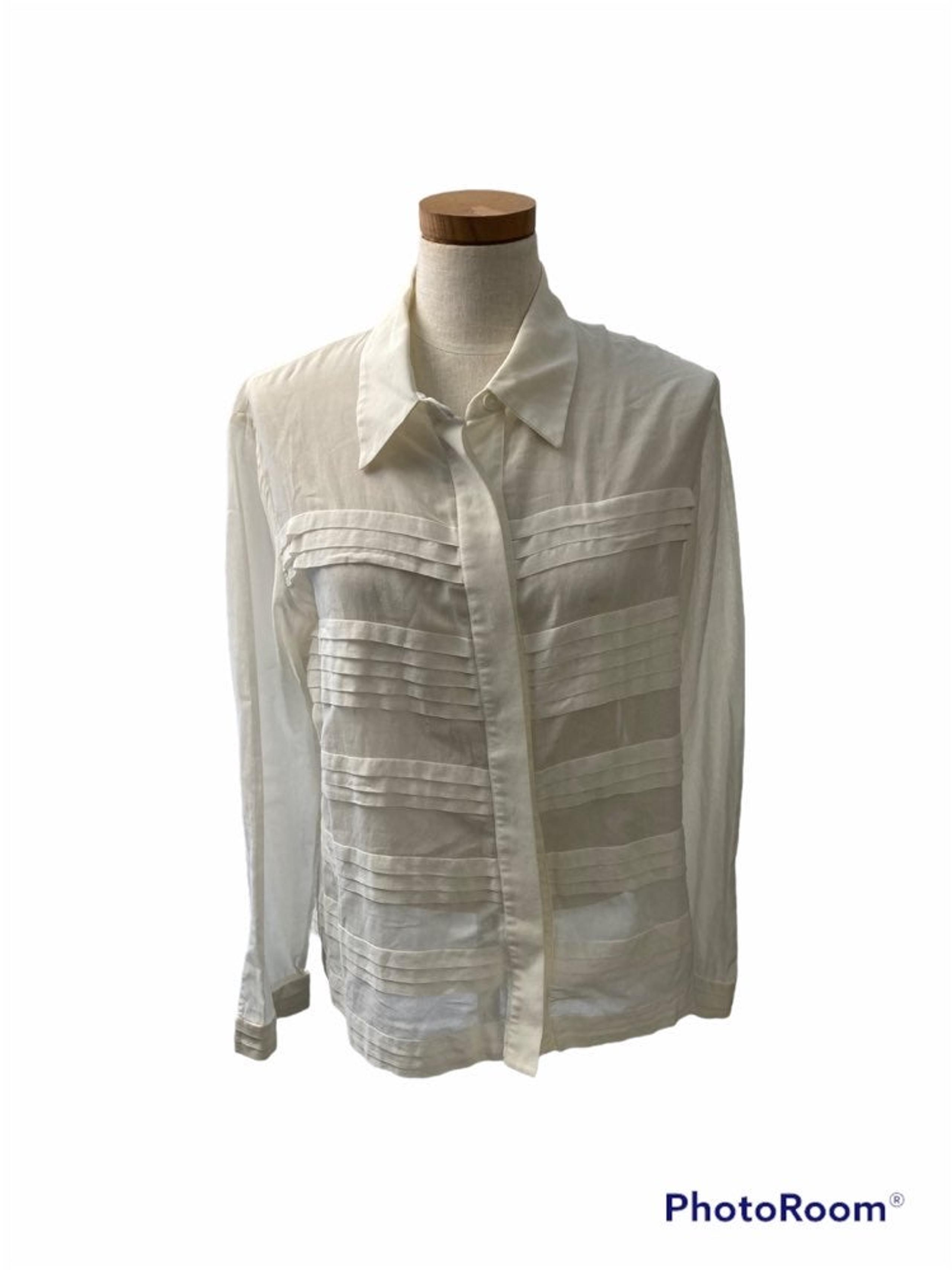 Griffith Gray For St. John White Button Up Shirt Size 14