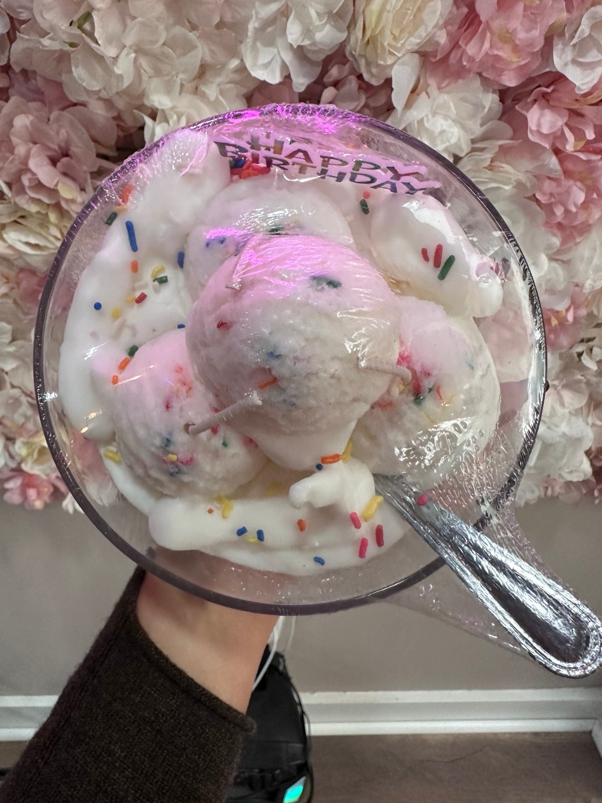 Happy birthday treat candle YES! It’s a Candle smells like vanilla buttercream