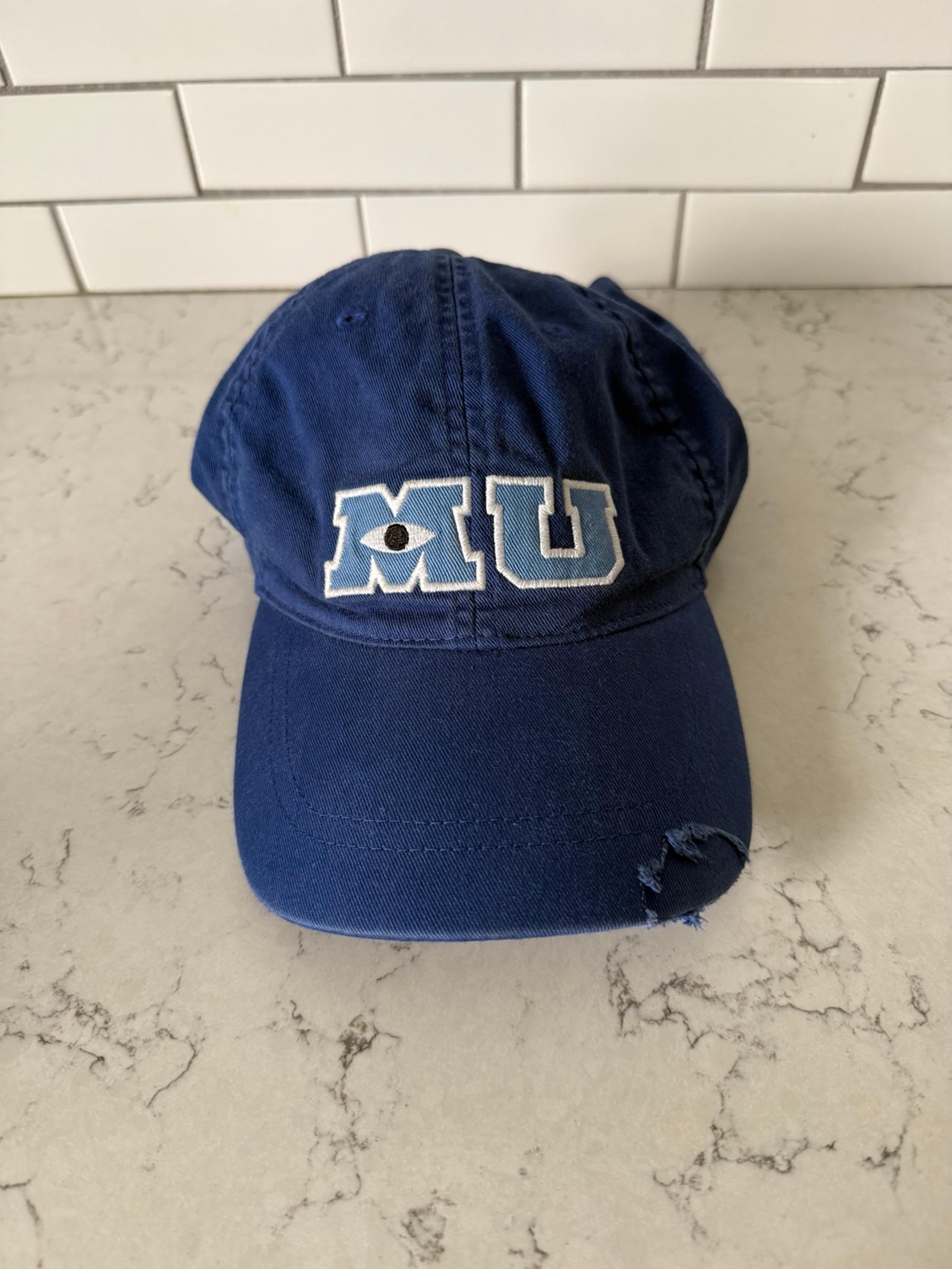 Disney Parks Pixar Monsters University MU Stitched Blue Baseball Hat Cap Adult