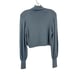 Wilfred Rebecca Turtleneck Sweater Cropped Wool Blue Gray - Size Small