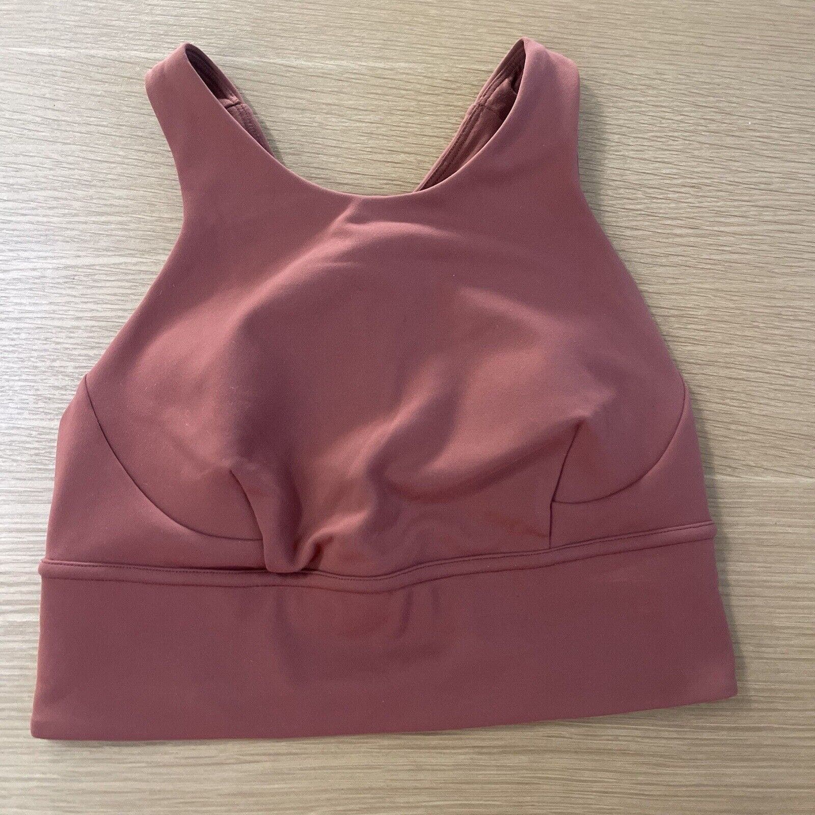 Women's Lululemon Size 6 Wunder Train Longline Sports Bra Dark Terracotta New