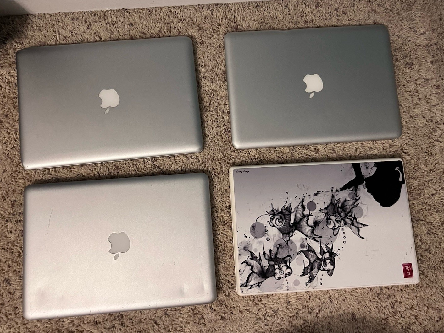 Lot of 4 Apple Laptops - 3 MacBook Pros + 1 MacBook - For Parts