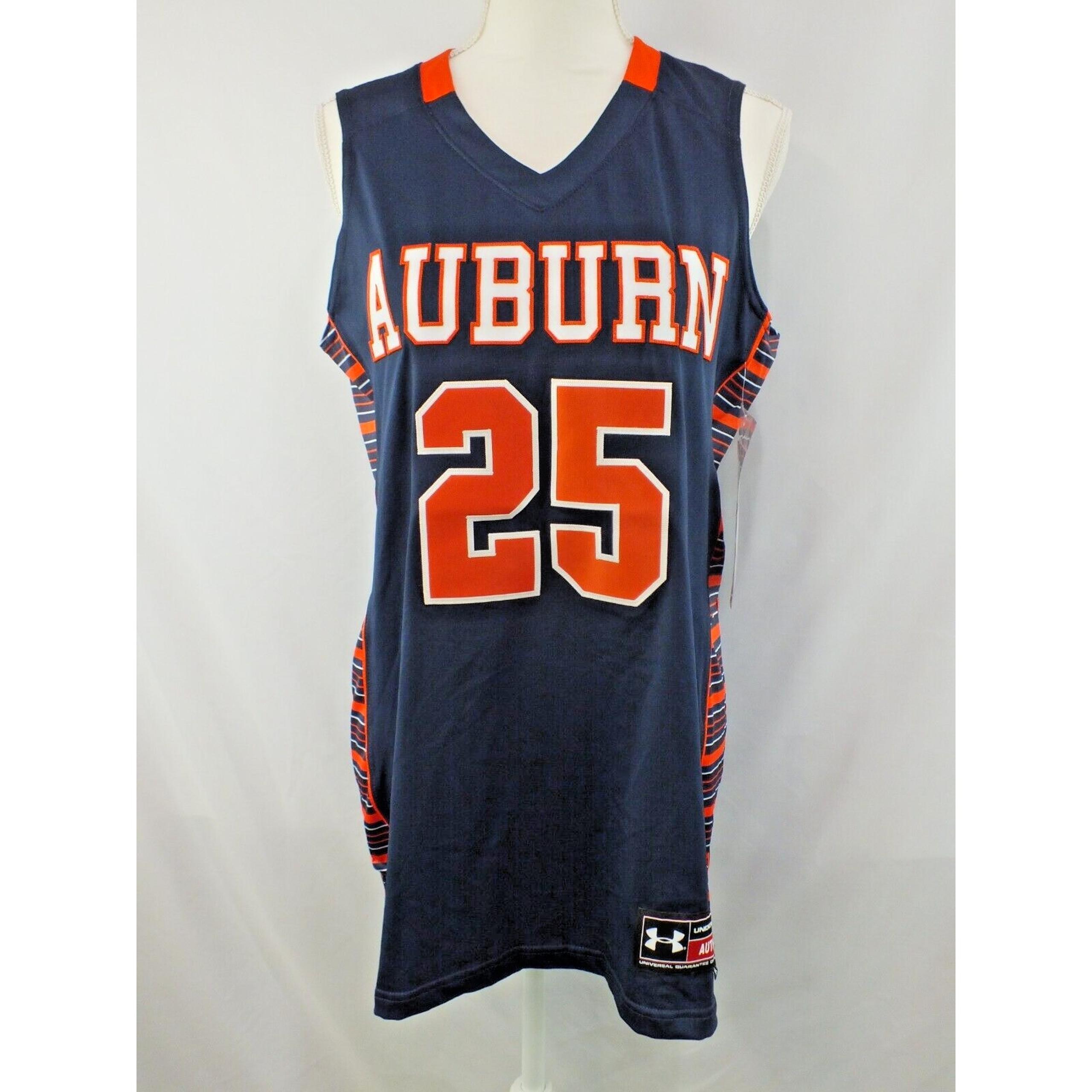 NEW Auburn Tigers Under Armour Basketball Jersey Womens Lg Blue Orange Adult