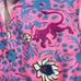 ANTHROPOLOGIE Pink Blue Floral Animal Printed Tie Belt Ruffle Peplum Halter Top
