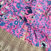 ANTHROPOLOGIE Pink Blue Floral Animal Printed Tie Belt Ruffle Peplum Halter Top